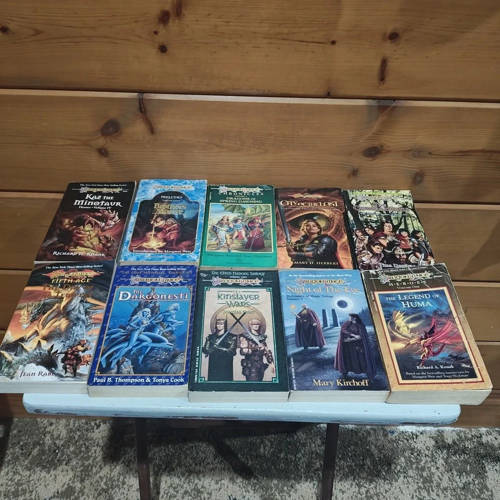 Lot of 10 Dragon Lance books Heroes Eleven Nations Linsha Kaz Huma Dargonesti